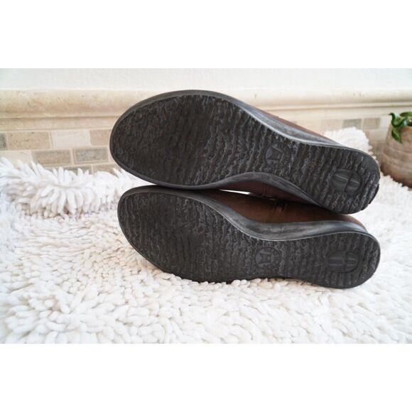 Mephisto Brown Nubuck Leather Foldover Cuff Zip Ankle Boots Size 6.5 - Picture 5 of 8